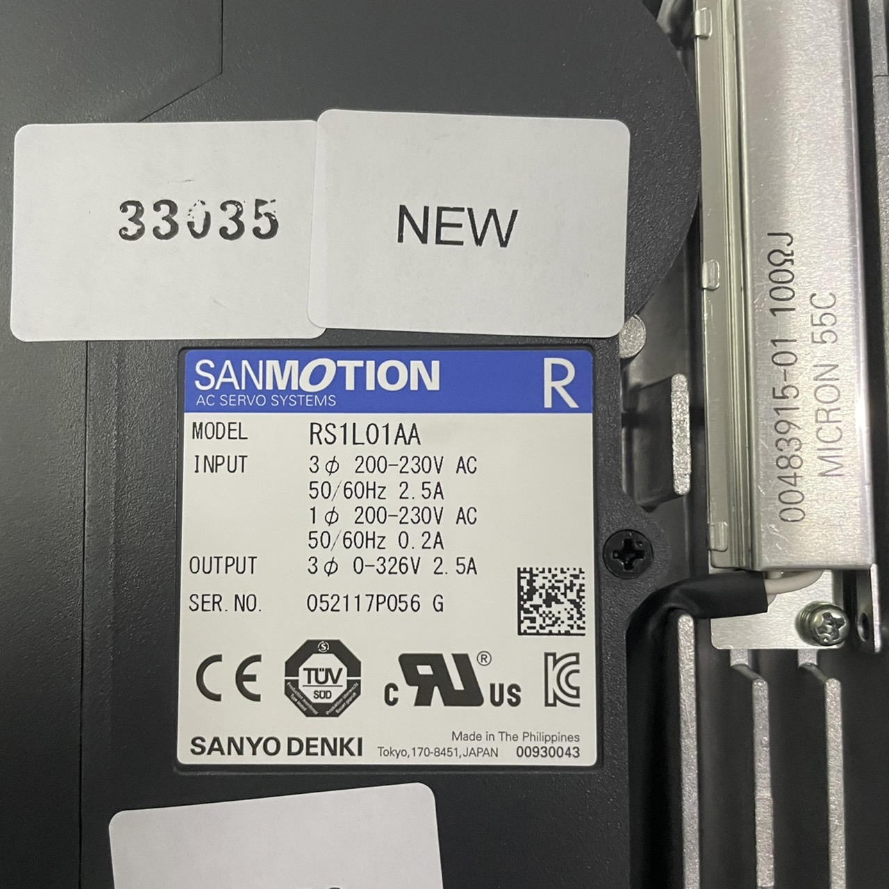 SERVO DRIVE " SANYO DENKI " MODEL : RS1L01AA