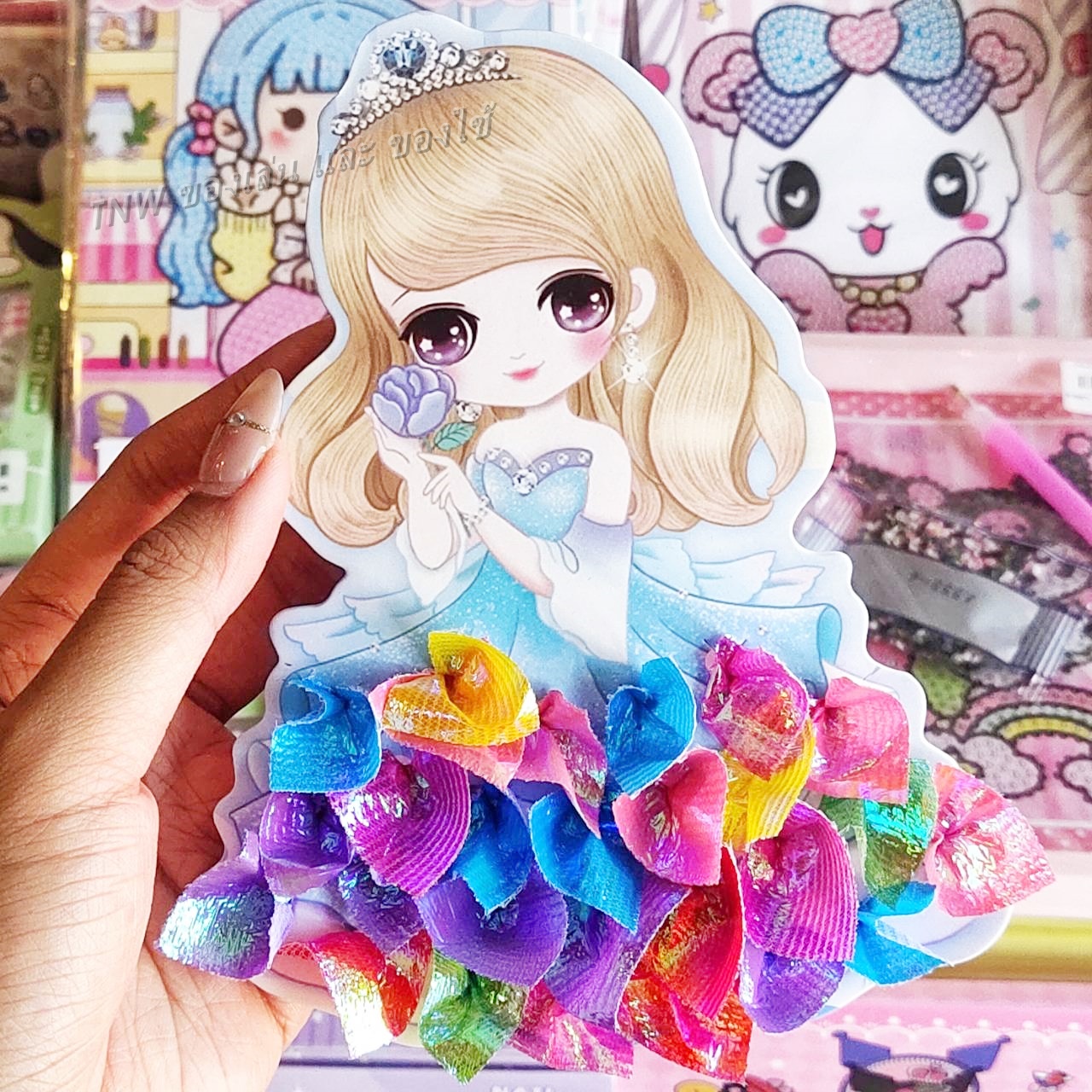 🎀 ตุ๊กตากระดาษ ของเล่นเด็ก ของเล่นแต่งตัว ของเล่น DIY ชุด แบบจิ้มผ้าใส่รู คละแบบ 🎀