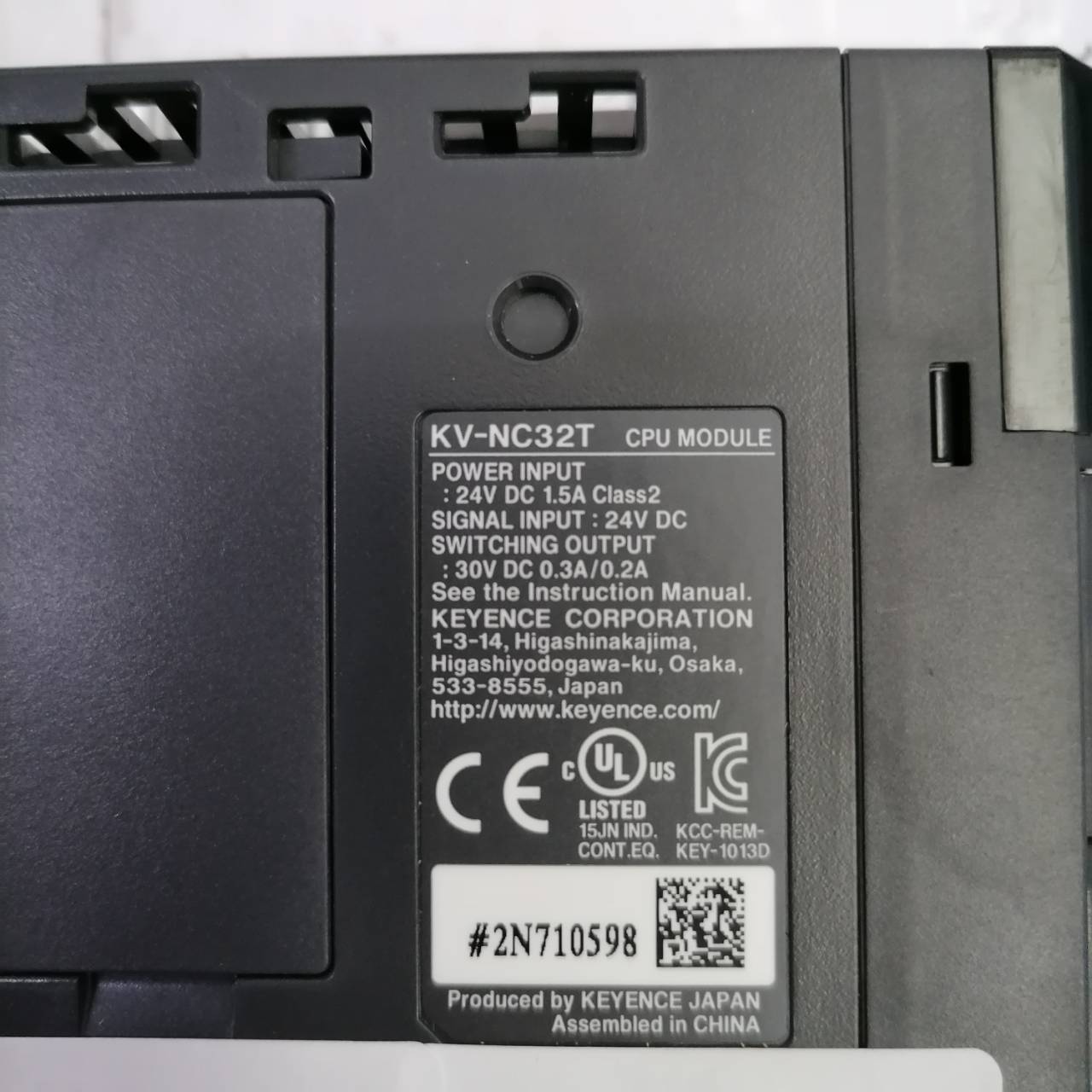 PLC " KEYENCE " MODEL : KV-NC32T