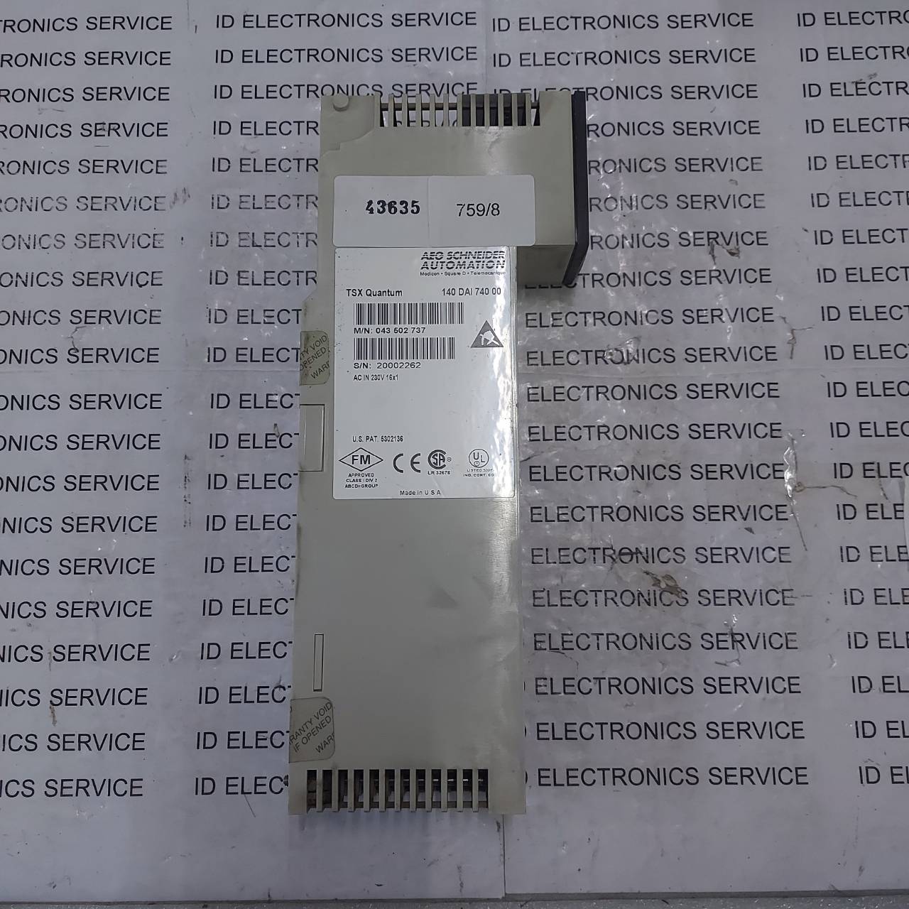 PLC " SCHNEIDER " MODEL : 140 DAI 740 00