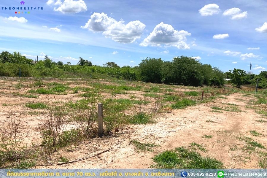 📣 ที่ดินบางคล้าสวย 70 ตร.ว. ใกล้ถนนใหญ่ บรรยากาศดี พร้อมใช้ทันที ต.เสม็ดใต้ อ.บางคล้า จ.ฉะเชิงเทรา The Best ! | โทร. 085-992-9228