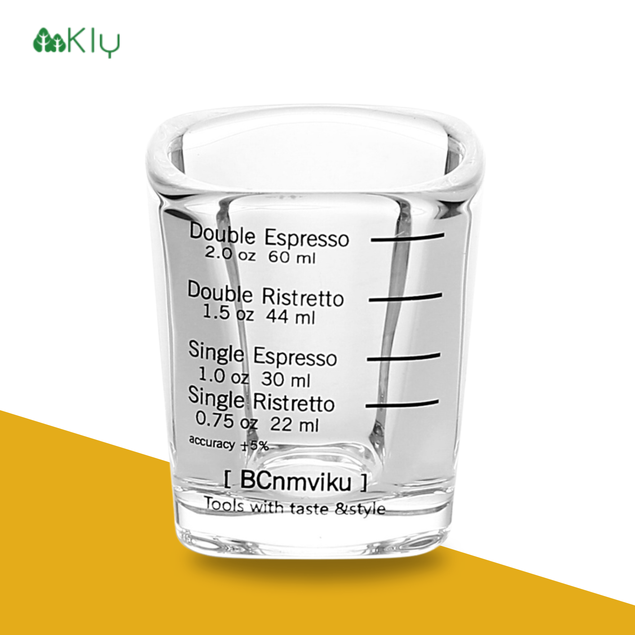 แก้วช็อตชงกาแฟ Espresso สำหรับทำกาแฟ ใส่ไซรัป 60ml.