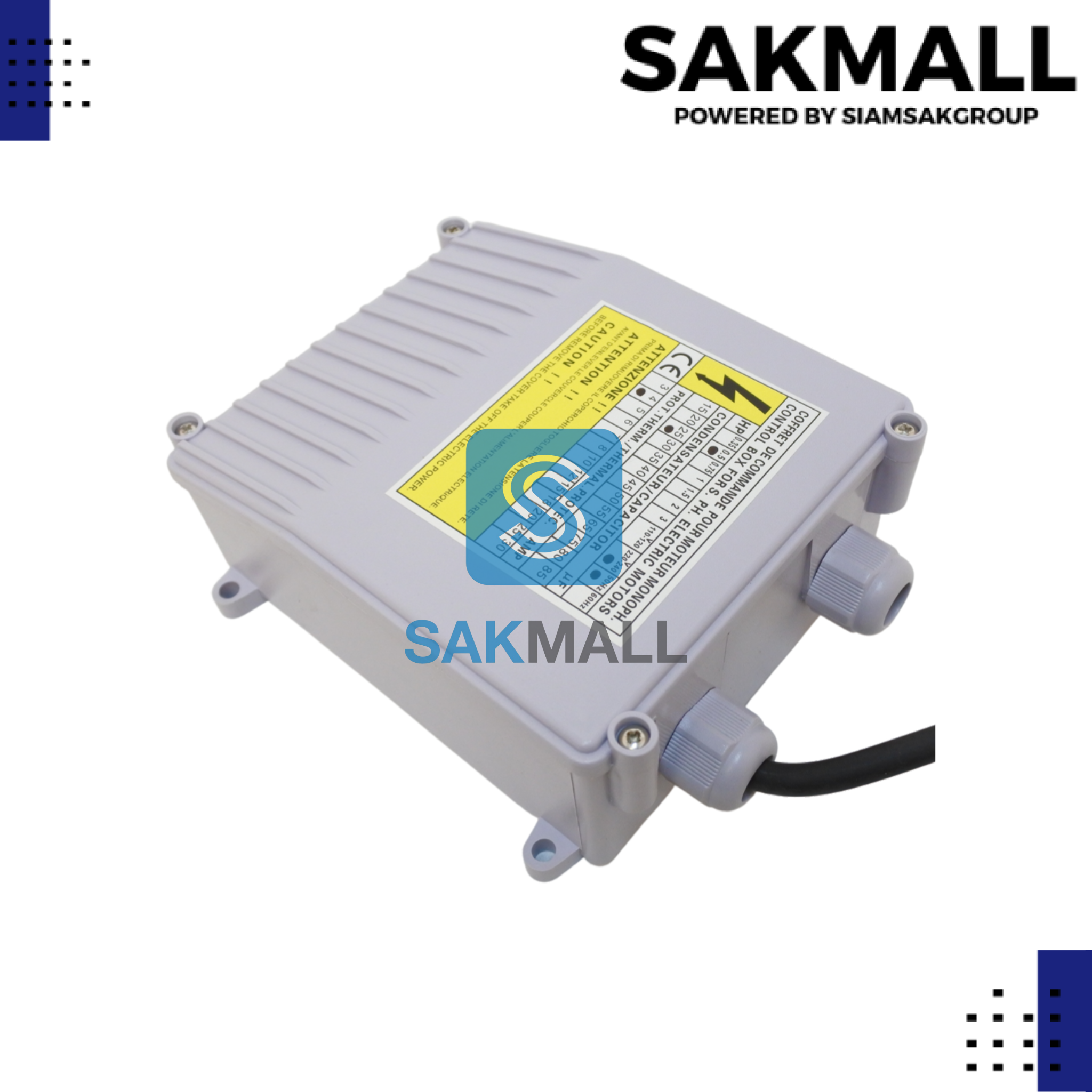 Control box ปั๊มบาดาล 0.37kw/0.5hp/220v (25uf)