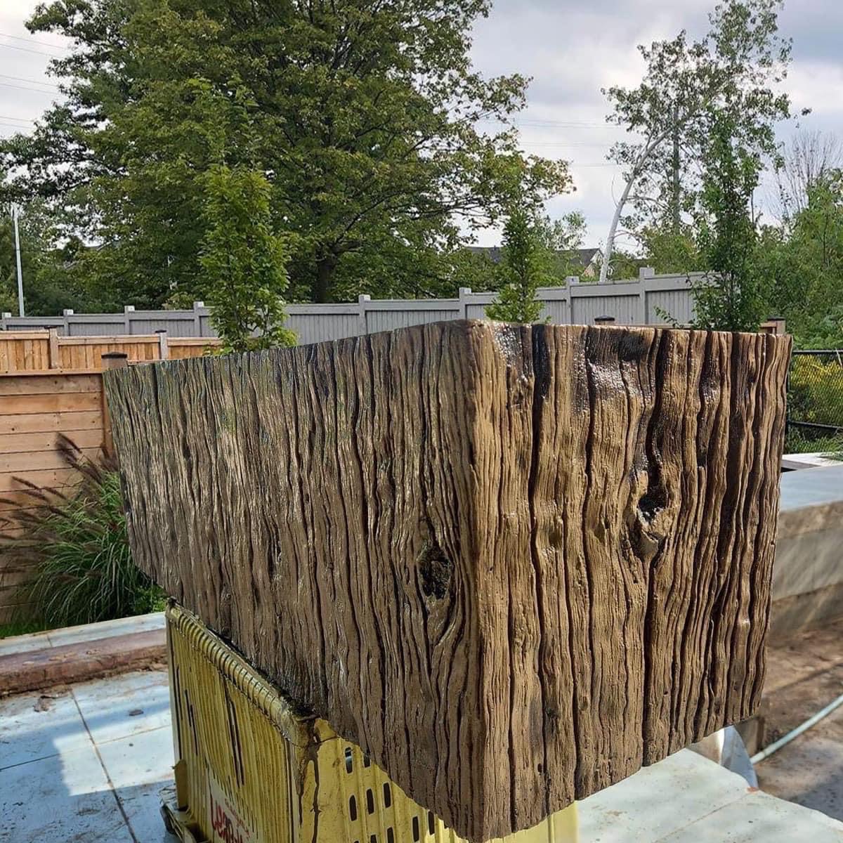 กระถางคอนกรีตลายไม้ เกรดพรีเมียม คุณภาพระดับห้าง ดีไซน์แปลกใหม่ไม่ซ้ำใคร