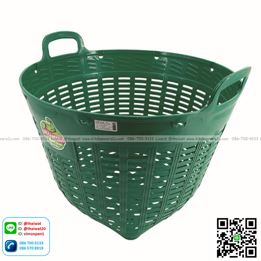 P12775 เข่งเบอร์ 3 (52*52*41 cm) สี รุ่นประหยัด ราคาขายส่งต่อ 1 มัด: 18 ใบ: เฉลี่ย 75 บต่อใบ