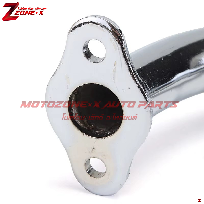 ท่อไอเสียโครเมียม Chrome Muffler Exhaust Pipe 2-Stroke 49cc 60cc 66cc 80cc motorized bicycle อุปกรณ์เสริม แชสซี Part อะไหล่