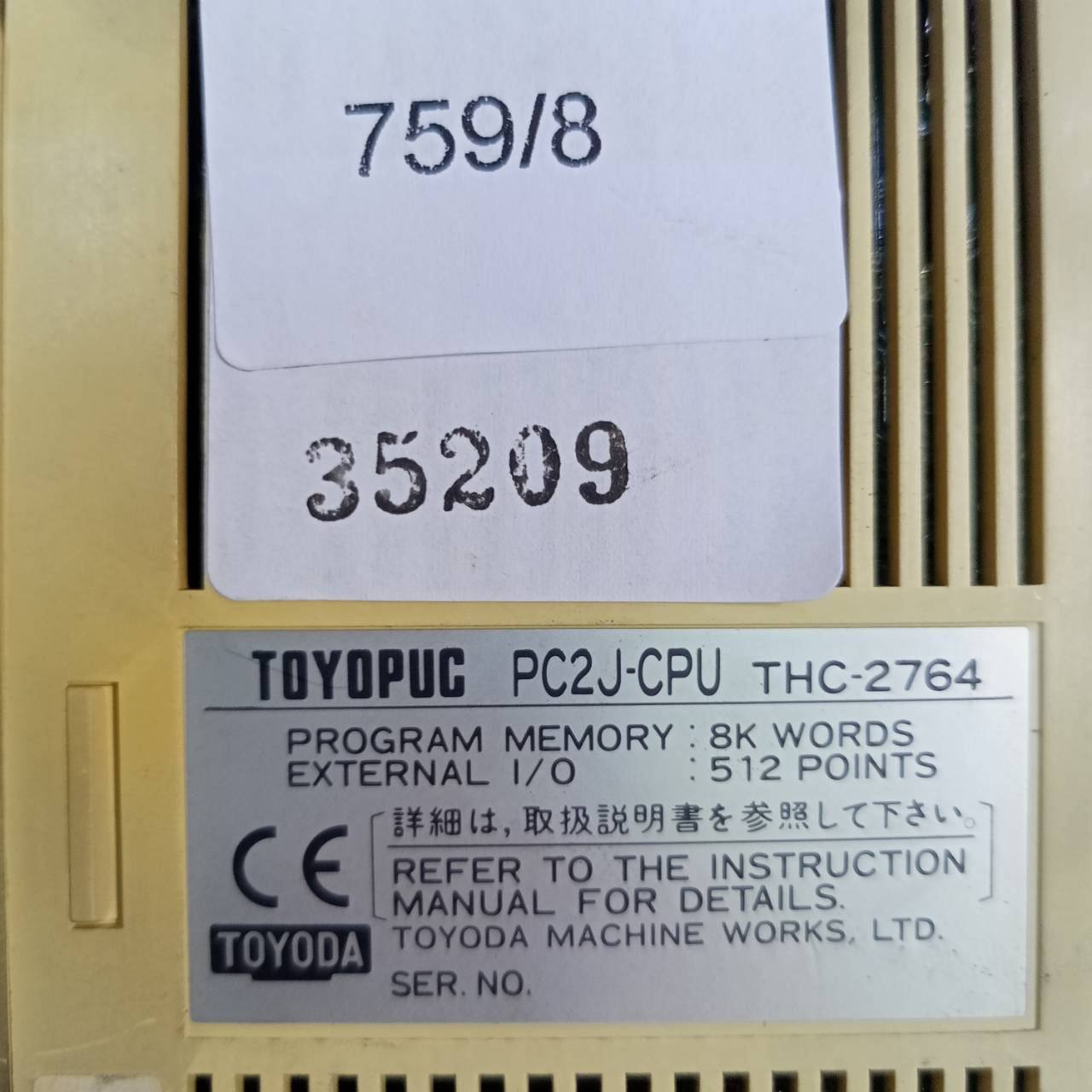 PLC " TOYOPUC " MODEL : THC-2764