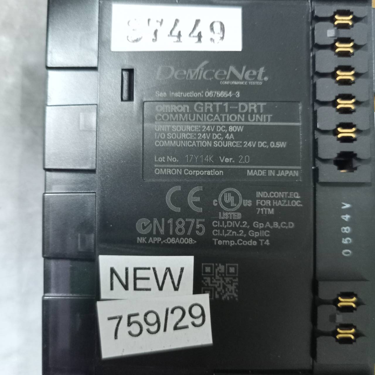 PLC " OMRON " MODEL : GRT1-DRT