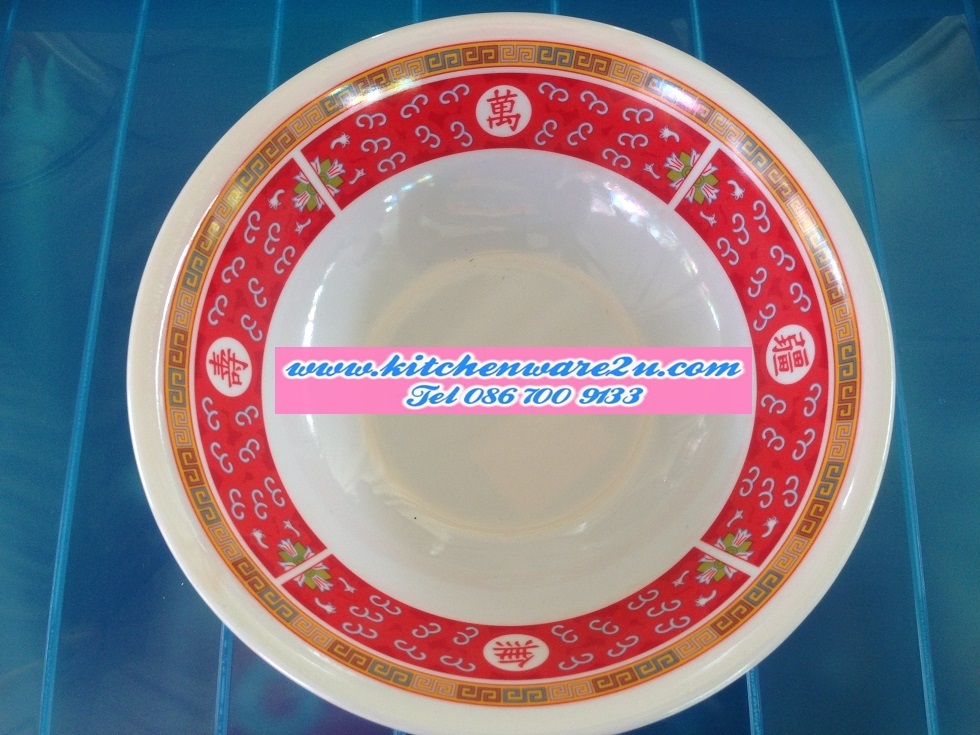 P07860 ชามเมลามีน 8 นิ้ว หนา หลากหลายลาย ราคาส่งต่อ 1 โหล: 12 ใบ