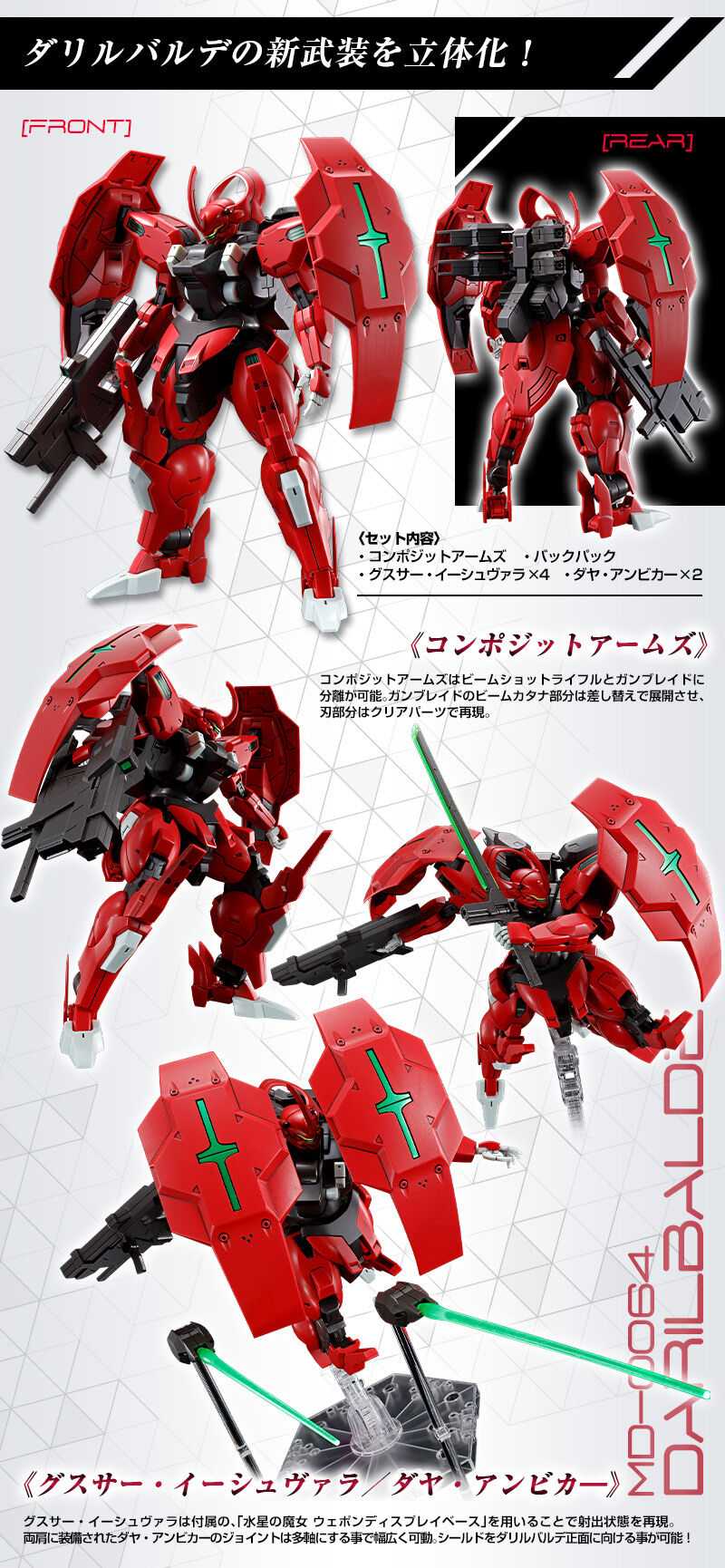 HG 1/144 Gundam Witch From Mercury Expansion Parts Set 1(Premium Bandai)