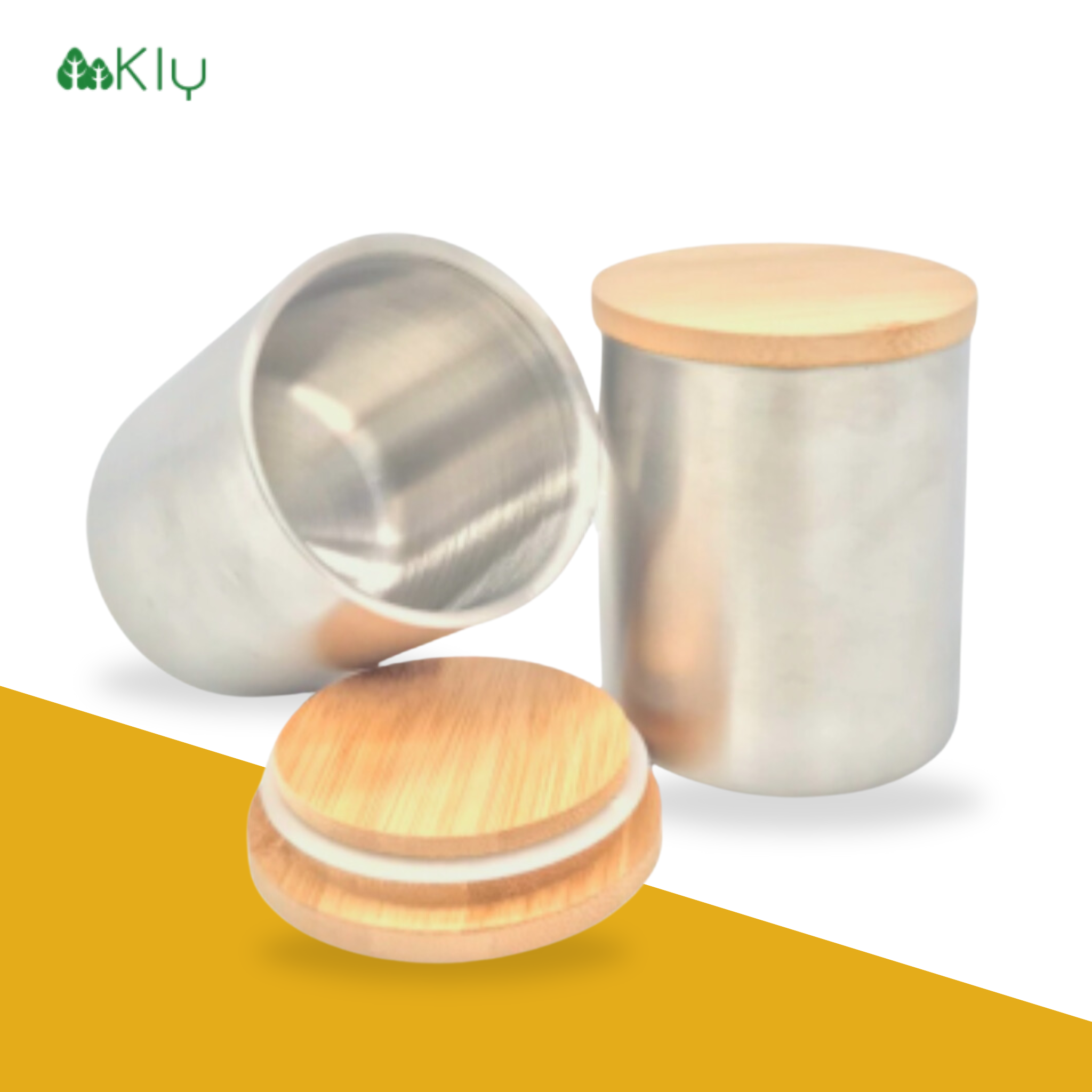 กระปุกชาสแตนเลส กระปุกเก็บผง หนา 2 ชั้น Stainless Canister 2 layers thick SUS 304