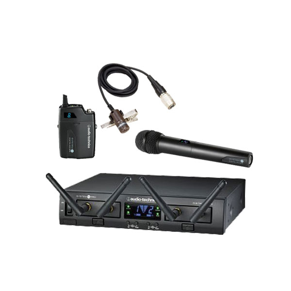 Audio technica ATW-1312/829CW ชุดไมค์ลอยมือถือเดี่ยวและไมค์หนีบปกเสื้อ