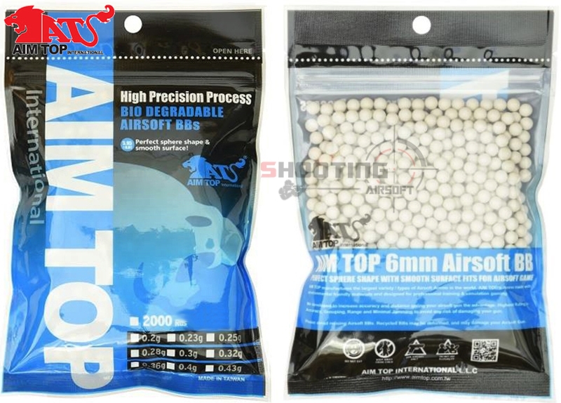 ลูกบีบีกัน Aimtop 0.36g / 0.40g / 0.43g (500 นัด)