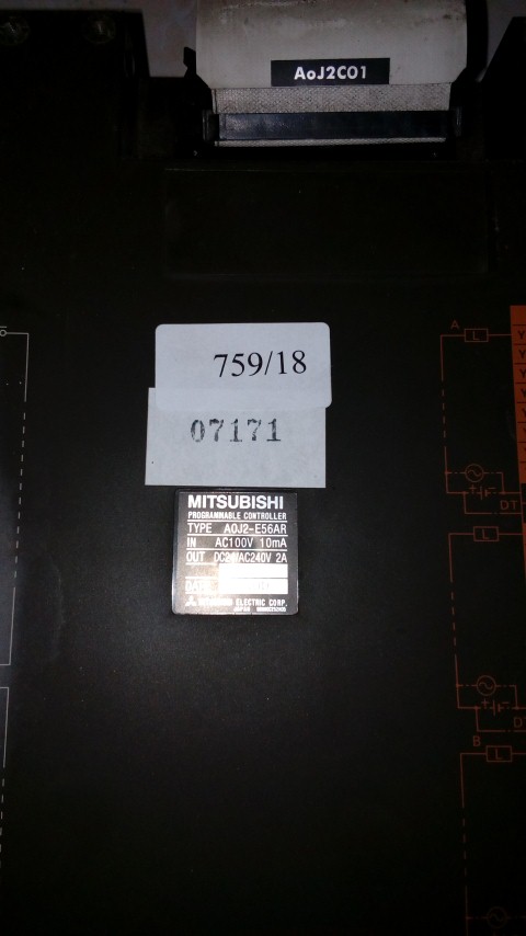PLC " MITSUBISHI " MODEL : A0J2-E56AR