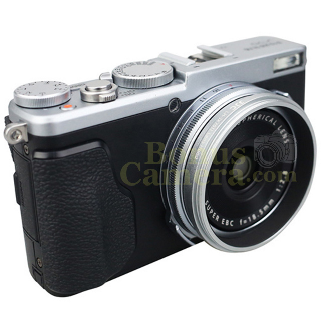 LH-JX70II(S) ฮู้ดกล้องฟูจิ X70 สีเงิน พร้อมอะแดปเตอร์ขนาด 49 มม. ใช้แทน FujiFilm LH-X70 Lens Hood