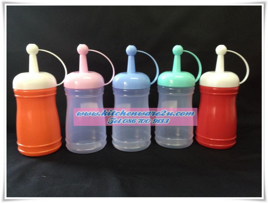 P05741 ขวดซอสเล็ก (225 มิล) (6*6*18 cm) No.225 (ราคาส่งต่อ 1 โหล :12 ใบ)