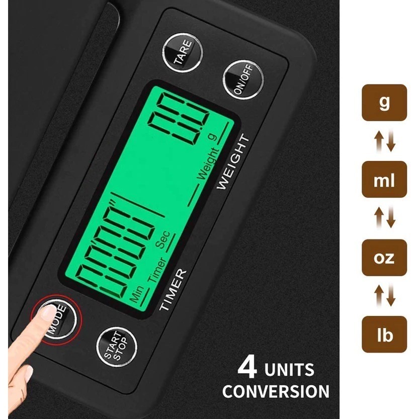 ตาชั่งดิจิตอล จับเวลาได้ แถมถ่านพร้อมใช้งาน