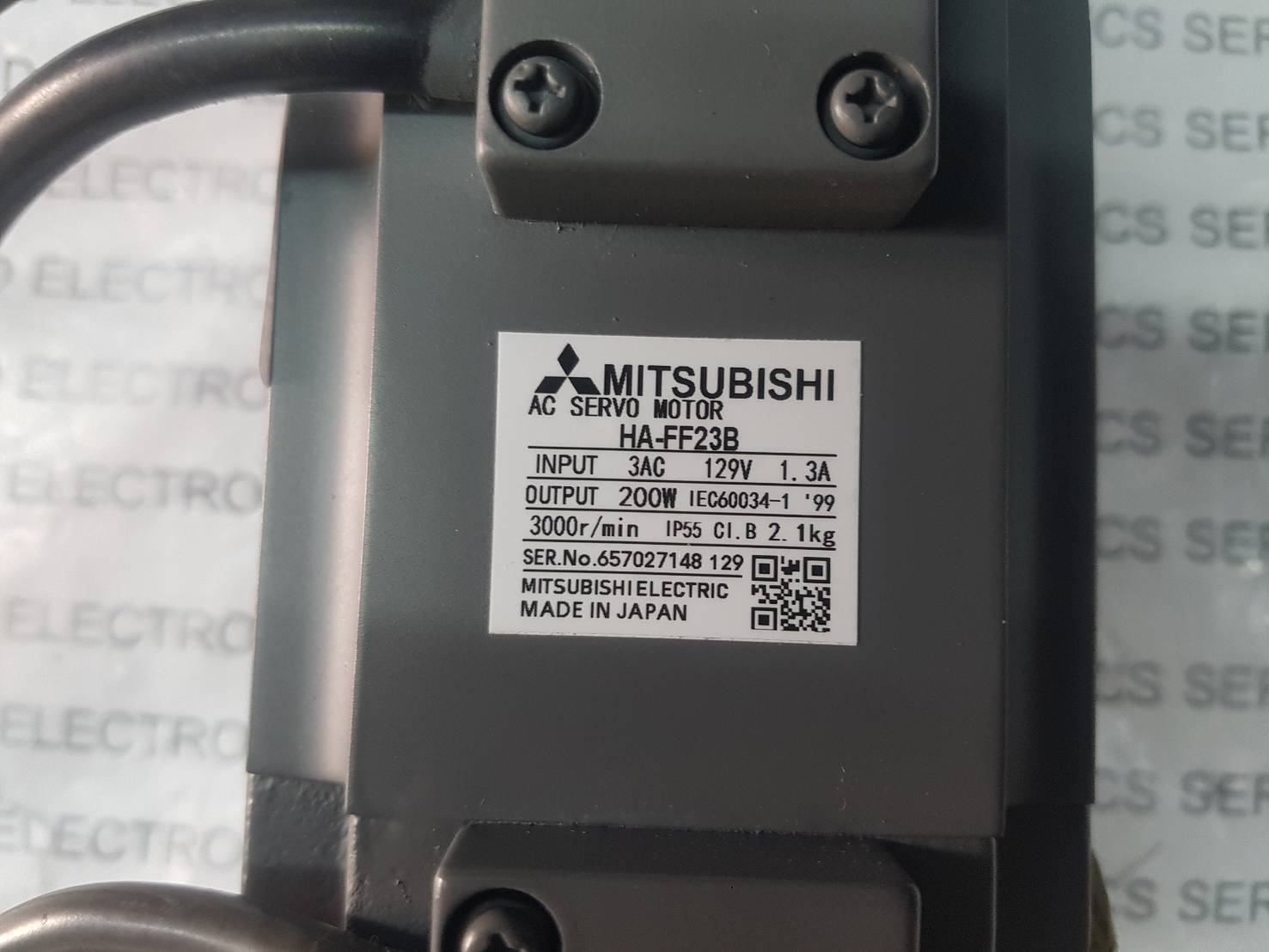 SERVO MOTOR "MITSUBISHI" MODEL : HA-FF23B
