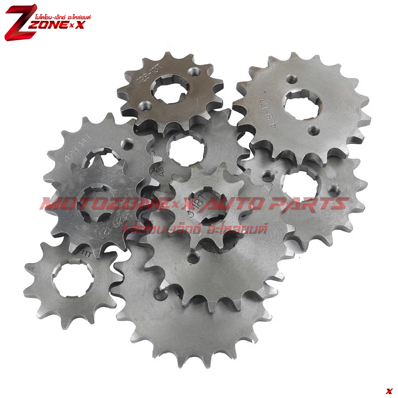 สเตอร์หน้า Motorcycle ATV sprocket 428 17MM-13/15/16/17/18T toothed sprocket โซน-เอ็กซ์(ZONE-X) #428