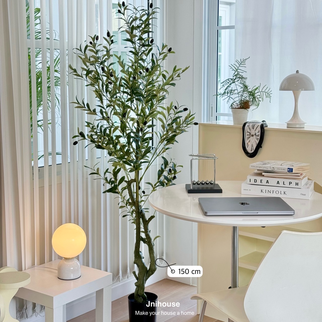 [พร้อมส่ง] Jnihouse : ต้นมะกอกปลอม Artificial Olive Tree (ลำต้นคู่)