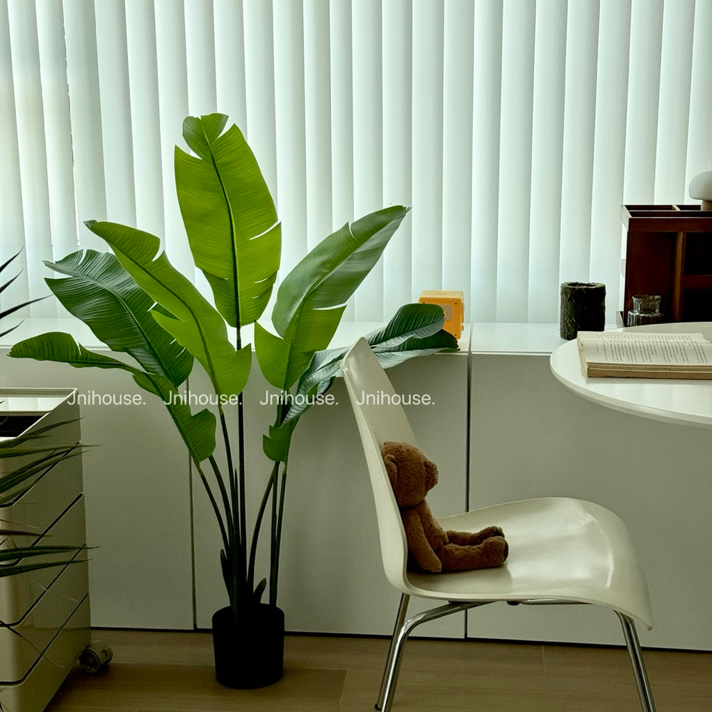 [พร้อมส่ง] Jnihouse : ต้นปักษาสวรรค์ประดิษฐ์(Tree) สูง 120 cm (รุ่นใบมีรอยแยก)