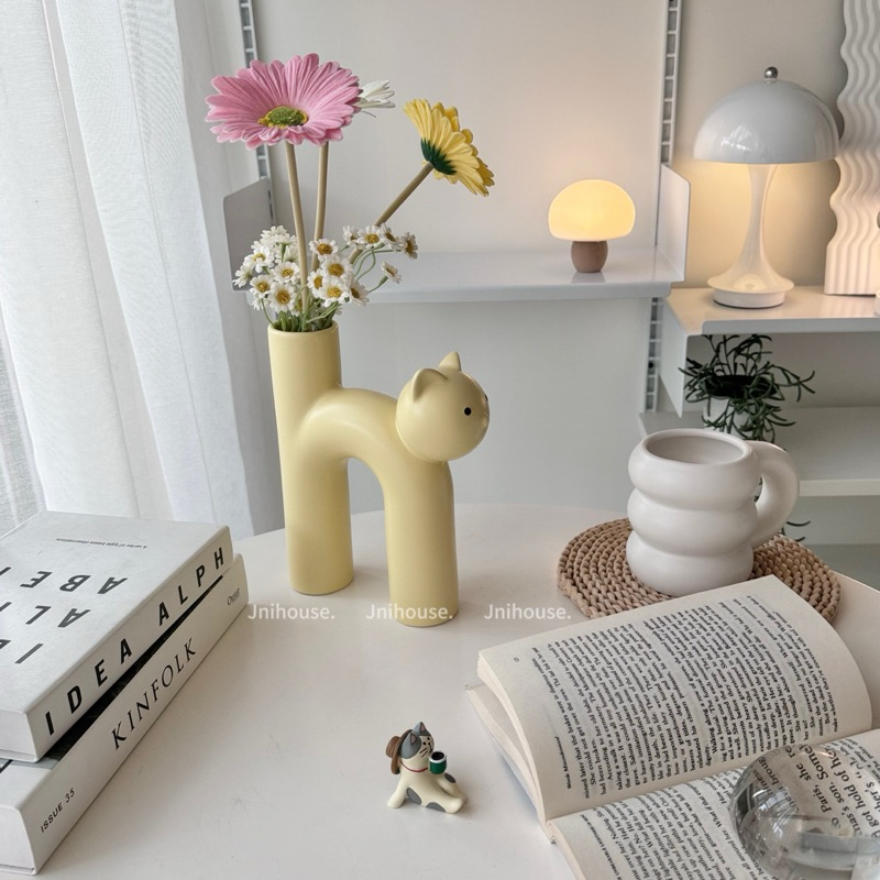 [พร้อมส่ง] Jnihouse : KITTY VASE แจกันน้องแมว แจกันดอกไม้