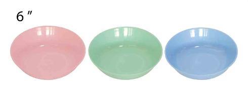P07453 ชามพลาสติก สีพื้น 6 นิ้ว ABS PT (ราคาส่งต่อ 12 โหล : 144 ใบ:เฉลี่ย 125 บต่อโหล)