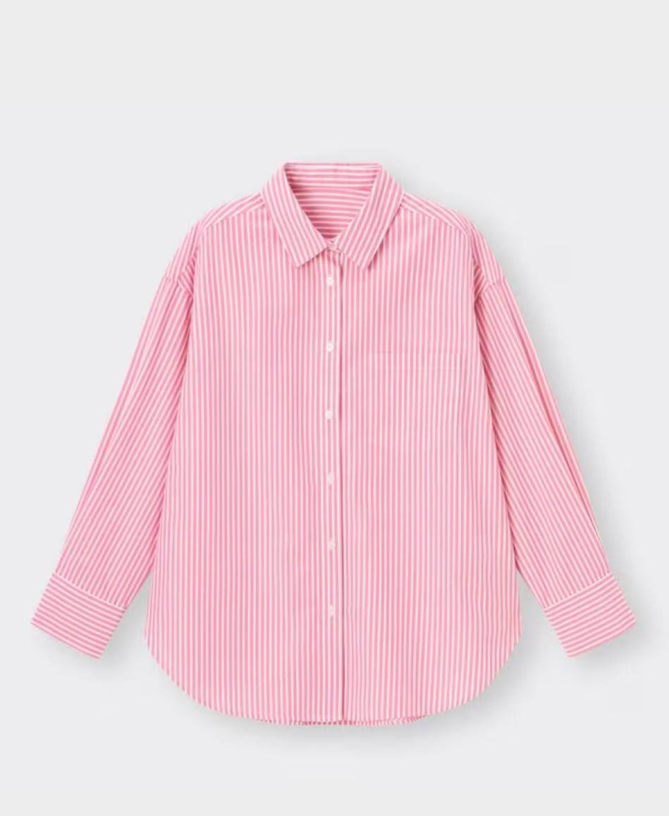 เสื้อเชิ้ต GU ให้เลือกไปเลย 3 สี (สีฟ้า,สีครีม,สีชมพู)