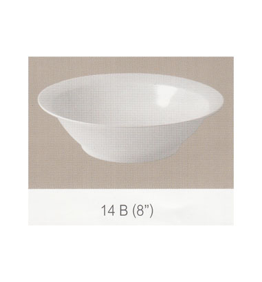 P09009 ชามปากบาน 8 นิ้ว สีพื้น เมลามีนแท้ Flowerware เครือซูปเปอร์แวร์ No.14B (ราคาส่งต่อ 12 ใบ: เฉลี่ย 65 บ/ใบ)