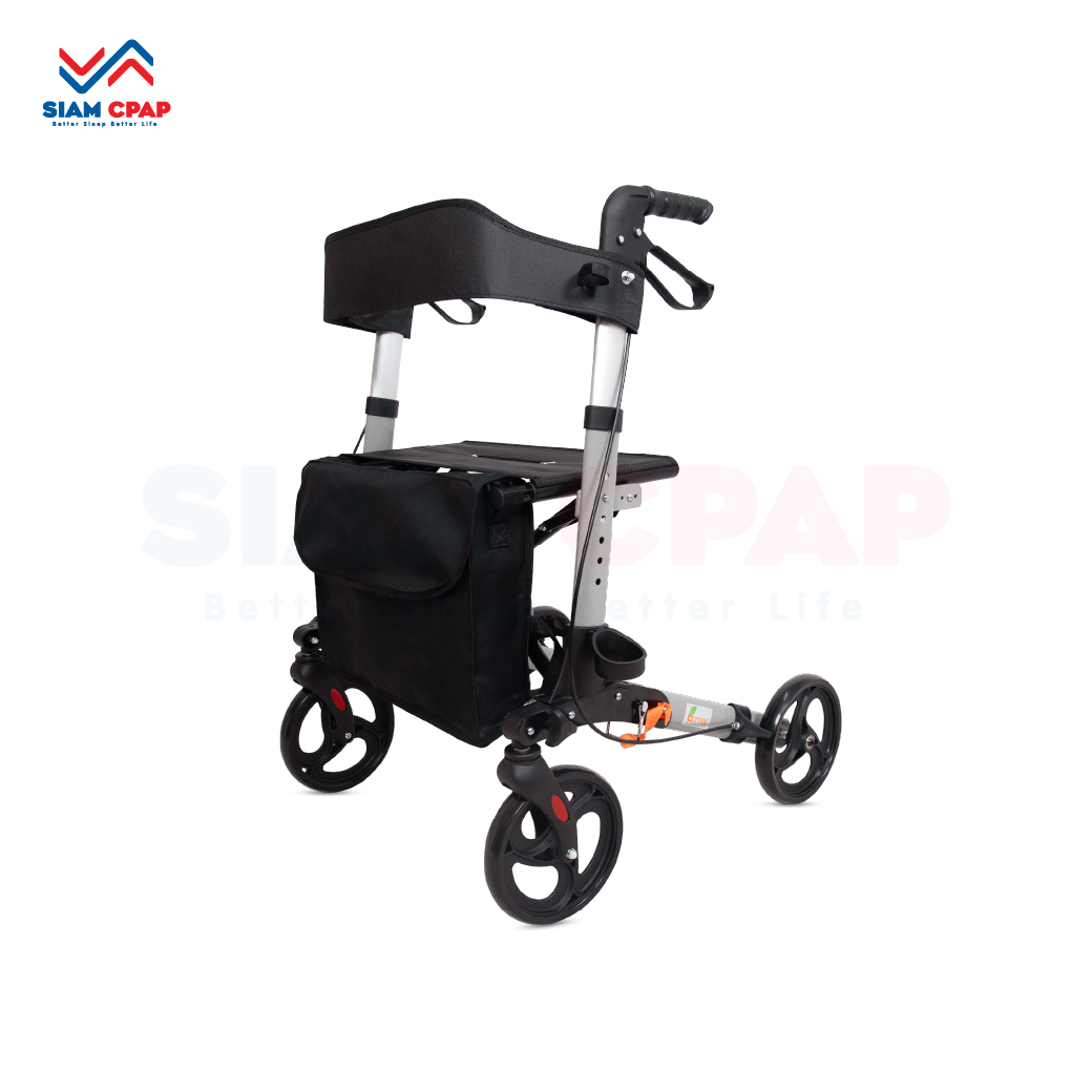 รุ่นใหม่ Rollator จากแบรนด์ Better รุ่น BT807L วอล์คเกอร์ 4 ล้อ อุปกรณ์ช่วยพยุงเดินและฝึกเดิน พร้อมที่นั่งในตัว รับประกันสินค้า 1 ปี