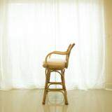 เก้าอี้บาร์หวายแท้ หมุนได้