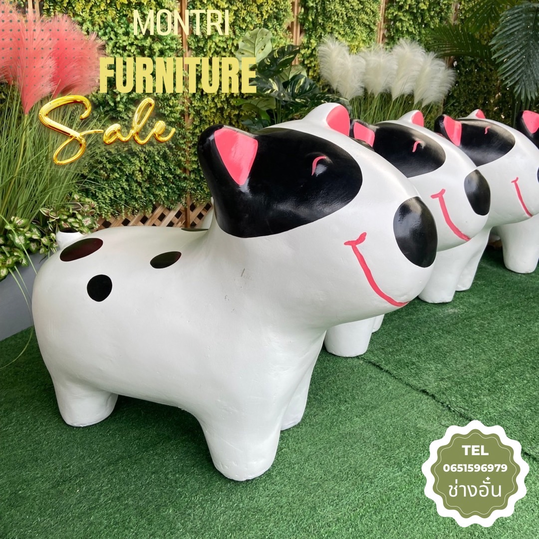 โต๊ะเก้าอี้ปูนรูปน้องหมา สุดน่ารัก โต๊ะเก้าอี้รูปสุนัข โต๊ะเก้าอี้ปูนปั้นรูปสุนัข ม้านั่งสนามในสวน