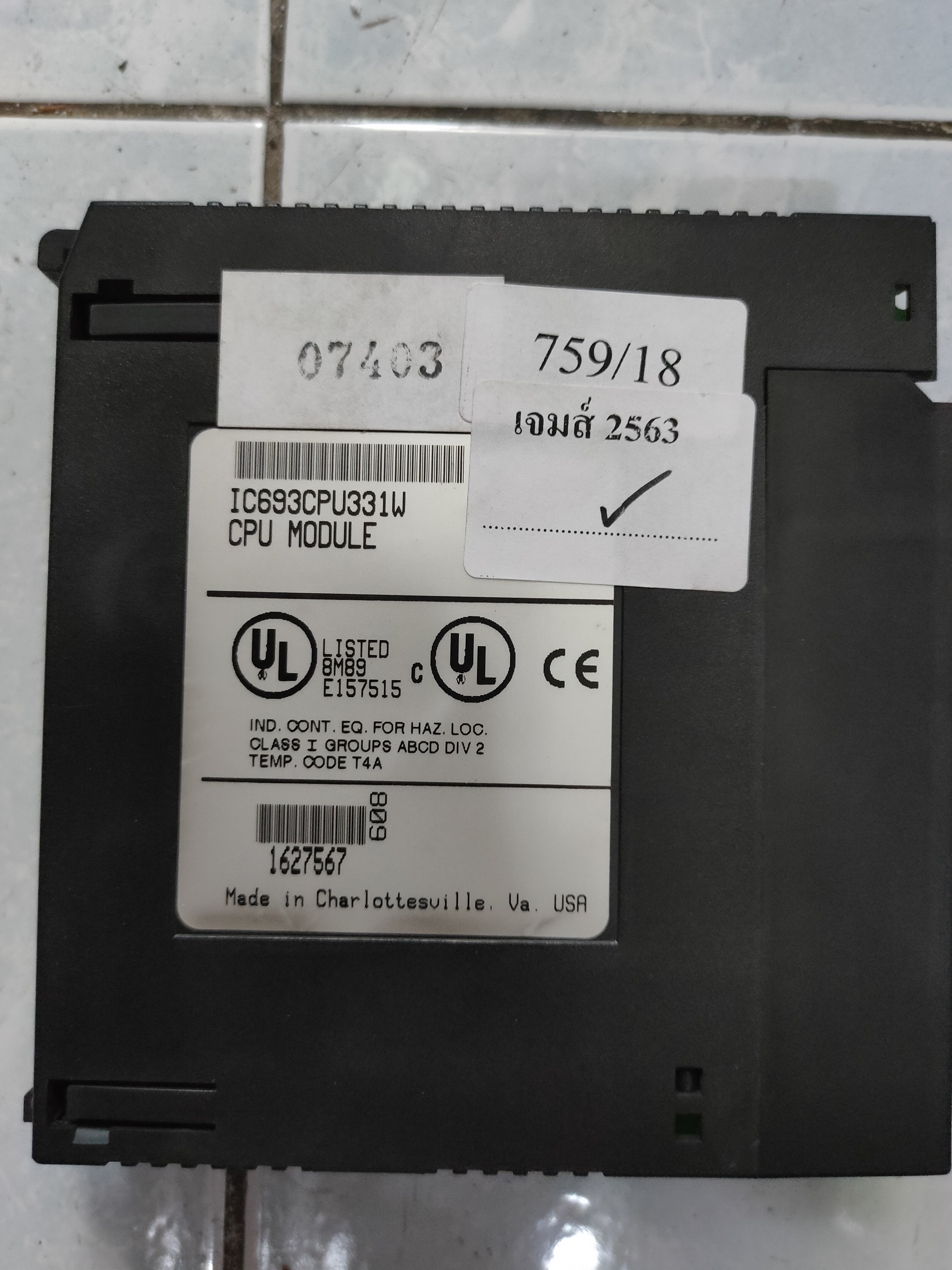 PLC " GE FANUC " MODEL : IC693CPU331W