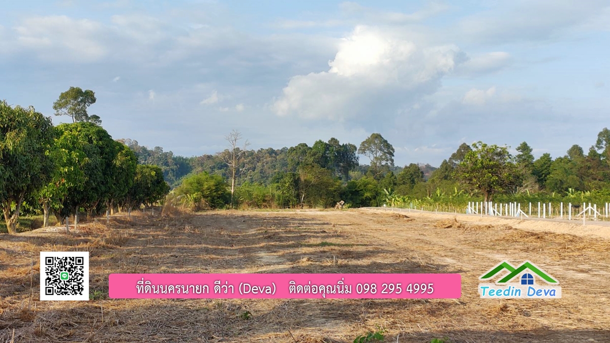 ที่ดินวิวภูเขา แปลงสวย เนื้อที่ 1 ไร่ 3 งาน ด้านหน้าวิวภูเขา ด้านหลังเป็นสวนผลไม้ ต.เขาเพิ่ม อ.บ้านนา จ.นครนายก