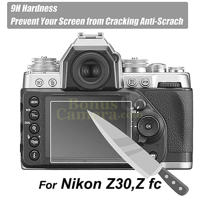 แผ่นกันรอยจอ LCD กล้องนิคอน Z30,Z fc : GSP-EM1 Nikon Z30,Z fc LCD Screen Protector