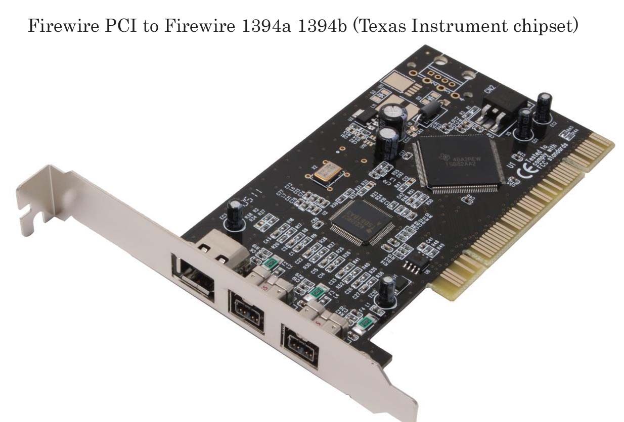 การ์ด ไฟร์ไวร์ Firewire PCI 1394A+1394B Card FireWire รองรับทุก window (Texas Instrument chipset)