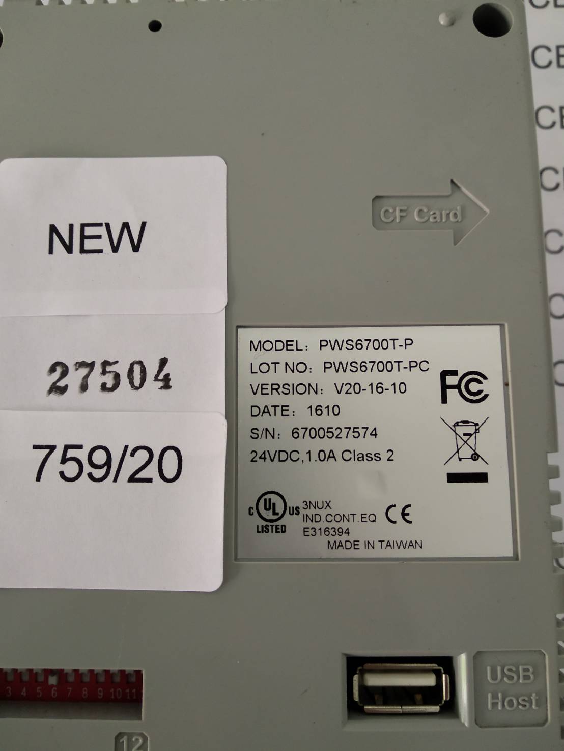 Hitech hmi รุ่น PWS6700T-P