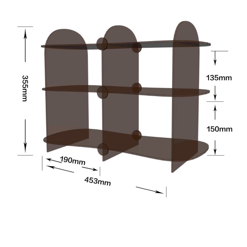 [พร้อมส่ง] Jnihouse : วางอะครีลิคใส ชั้นวางน้ำหอม ชั้นวางของ