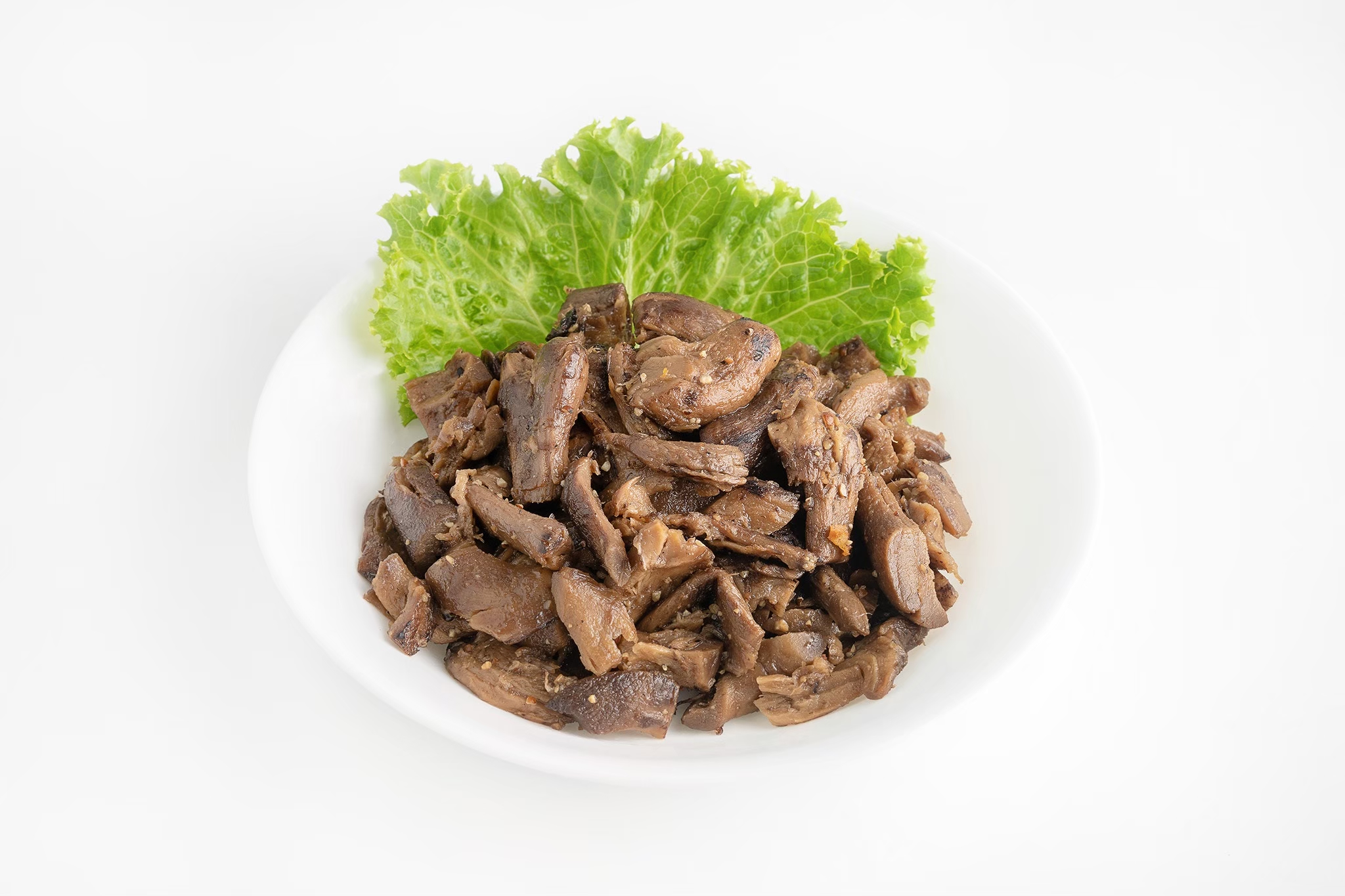 ขาเห็ดผัดพริกไทดำ (Stir fried mushroom’s stipe seasoned)