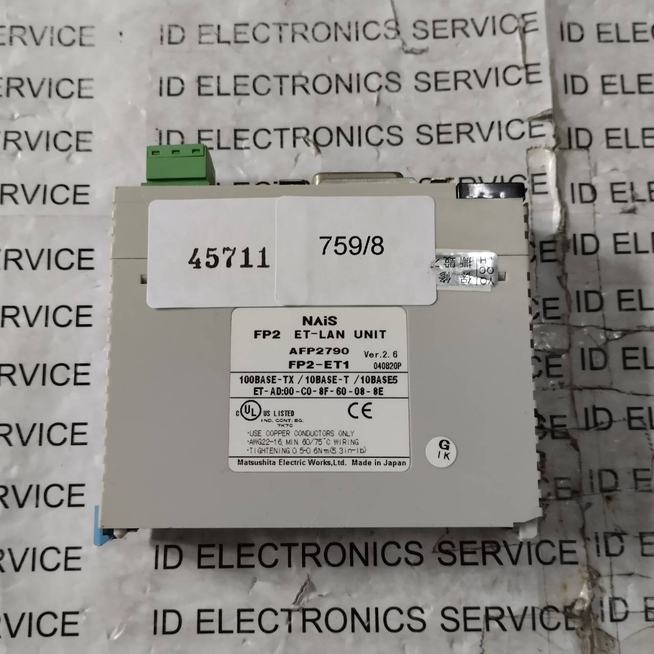 PLC " PANASONIC " MODEL : FP2-ET1