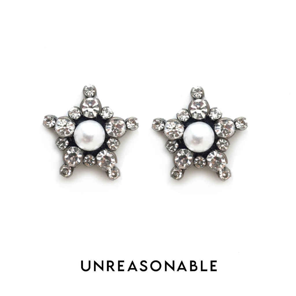 ต่างหู ต่างหูคลิป ต่างหูก้านเงินแท้ น้ำหนักเบา สวยใส่สบาย UA0590-01 Unreasonable Accessories