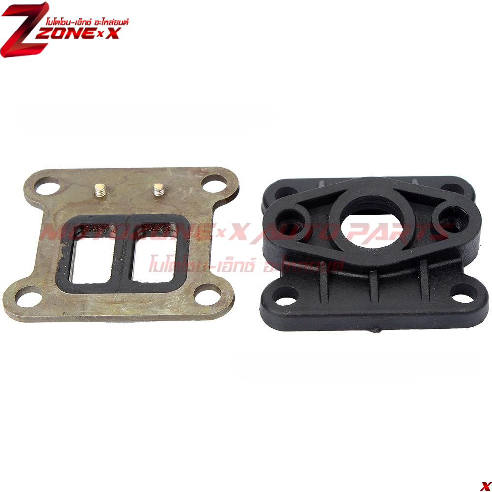 ชุดลิ้นหรีด + ท่อร่วมไอดี Reed Valve + Inlet Intake Manifold + Gaskets 47cc 49cc Mini Moto Dirt Pocket Bike ATV Quad Go Kart Scooter Minimoto MOTOZONE-X(โมโตโซน-เอ็กซ์) อะไหล่ part