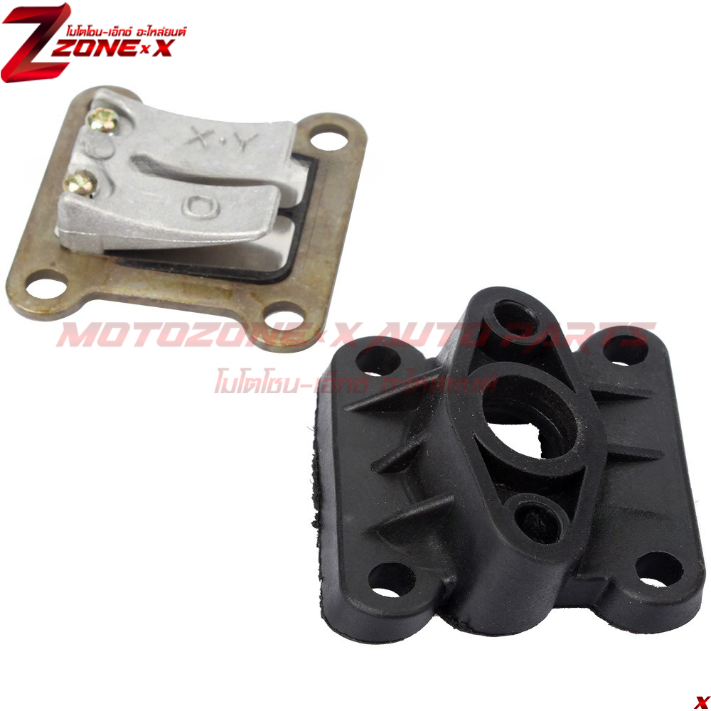 ชุดลิ้นหรีด + ท่อร่วมไอดี Reed Valve + Inlet Intake Manifold + Gaskets 47cc 49cc Mini Moto Dirt Pocket Bike ATV Quad Go Kart Scooter Minimoto MOTOZONE-X(โมโตโซน-เอ็กซ์) อะไหล่ part