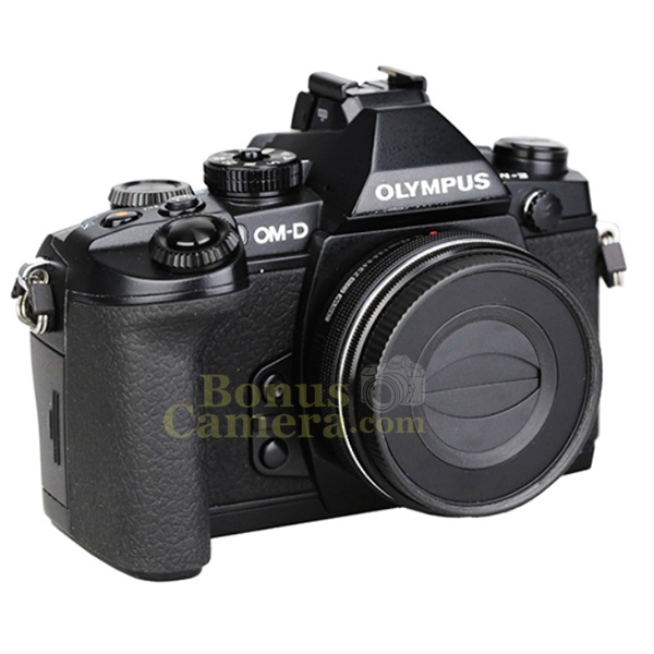 Z-O14-42II ฮู้ดสีดำและฝาปิดเลนส์อัตโนมัติ Olympus M.Zuiko ED 14-42mm F3.5-5.6 EZ Lens Hood+Auto Cap