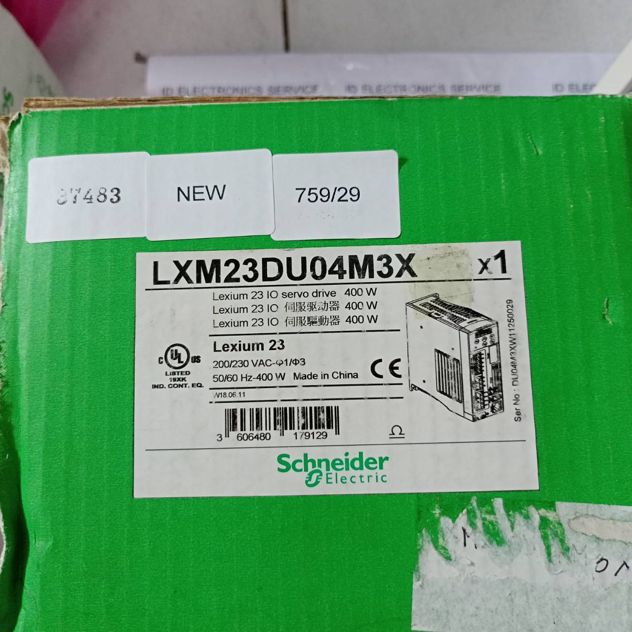 SERVO DRIVE " SCHNEIDER " MODEL : LXM23DU04M3X