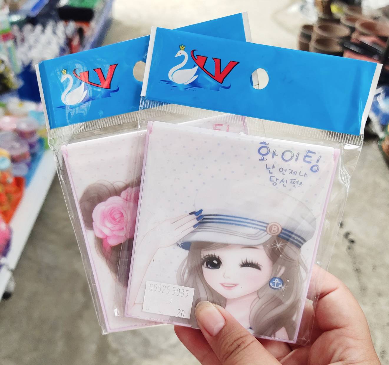 กระจก กระจกเล็ก กระจกแบบพกพา ลายการ์ตูน น่ารัก คละลาย