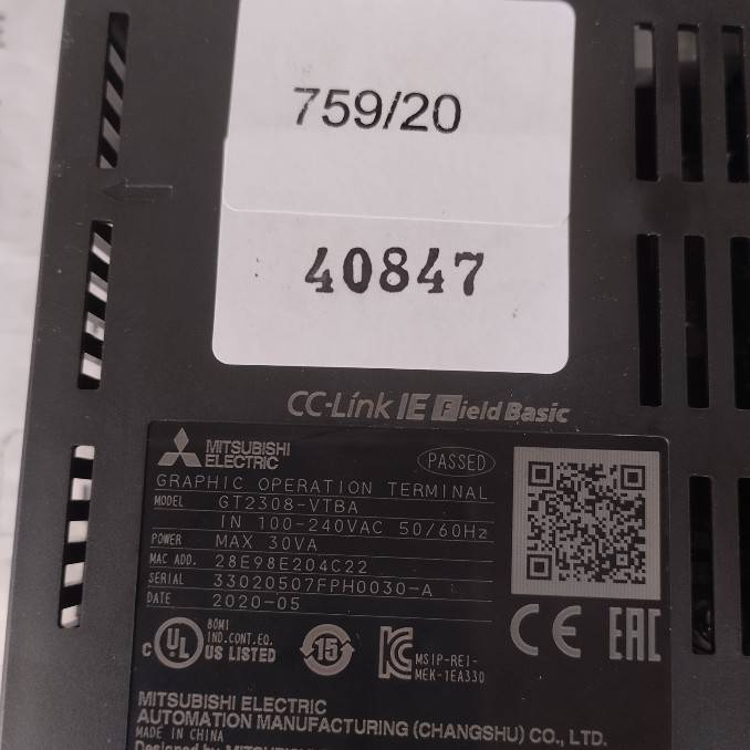 LCD TOUCH SCREEN " MITSUBISHI " MODEL : GT2308-VTBA