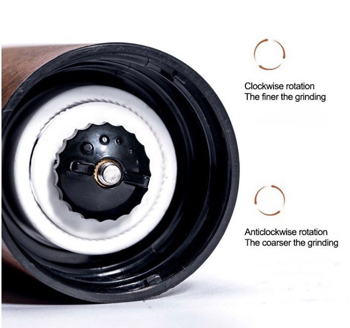 ที่บดกาแฟทรงกระบอกลายไม้