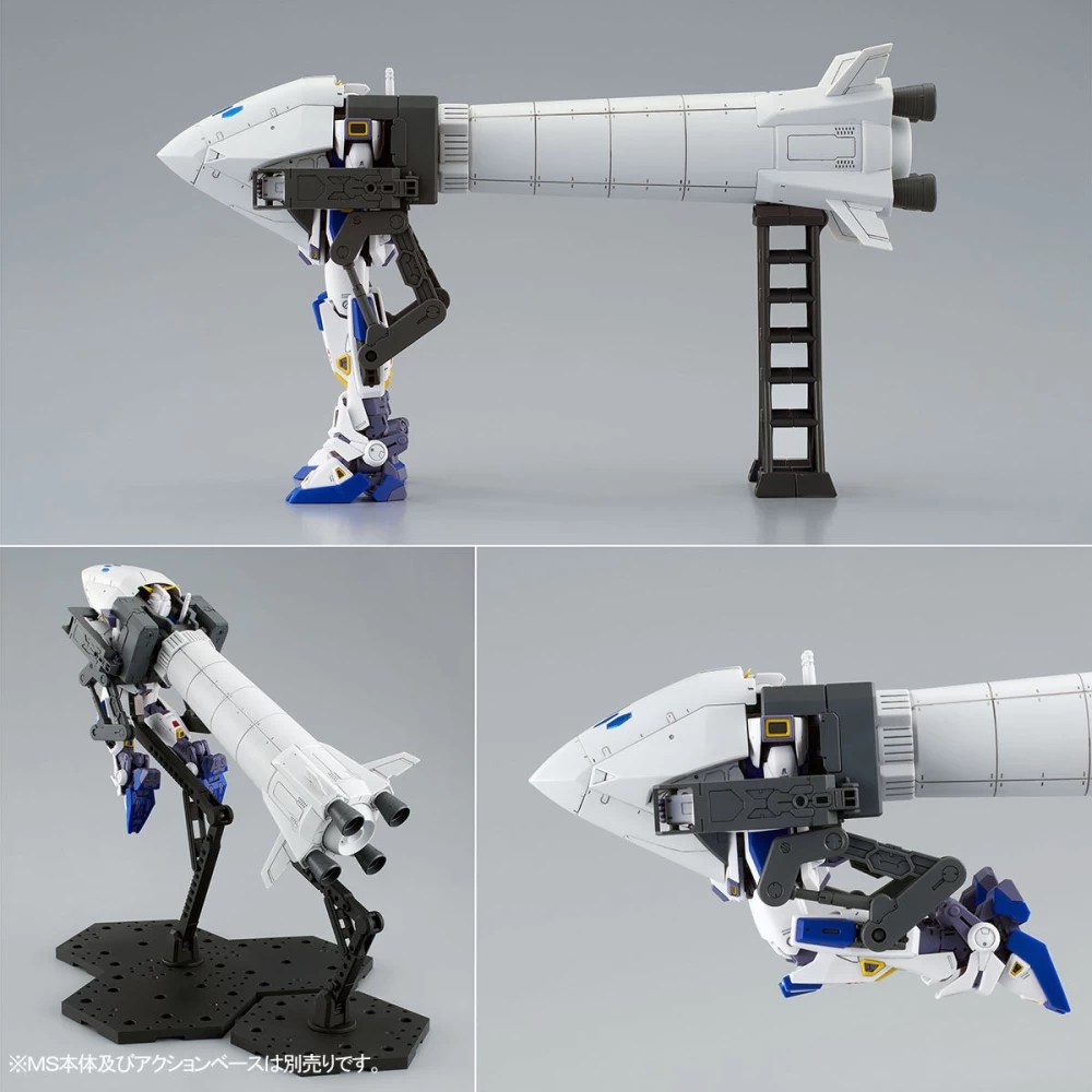 MG 1/100 GUNDAM F90 + MISSION PACK O & U & C & T & P TYPE Free MISSION Hanger