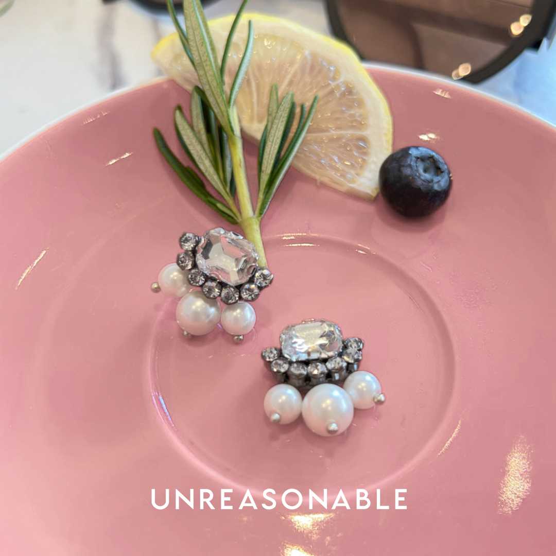 ต่างหู ต่างหูคลิป ต่างหูก้านเงินแท้ น้ำหนักเบา สวยใส่สบาย UA0792-01 Unreasonable Accessories
